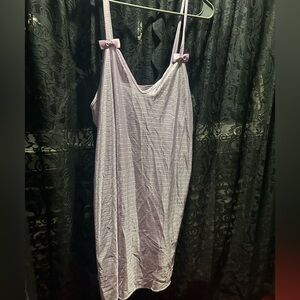 Lavender Chemise with Bow Accents
